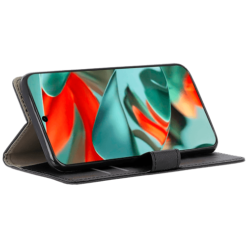 Just in Case Pu-Couro Book Capa Preto Google Pixel 9 Pro XL