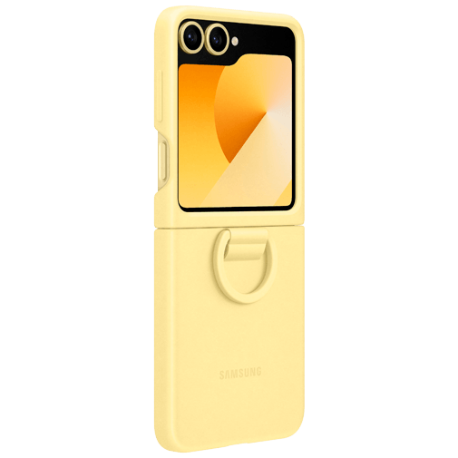 Samsung Silicone Back Cover com Anel Amarelo Samsung Galaxy Z Flip 6