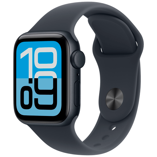 Apple Watch SE 3 40mm Azul Escuro (Bracelete De Borracha Azul Escura M/L)