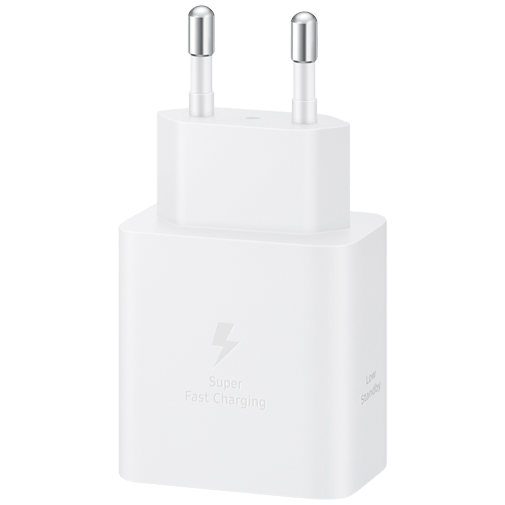 Samsung USB-C Carregador Rápido 45W + USB-C Cabo Branco