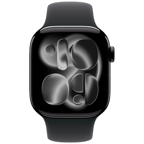 Apple Watch Series 11 42mm Preto (Bracelete De Borracha Preta M/L)