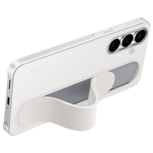 Samsung Standing Grip Silicone Back Cover Branco Samsung Galaxy S25 FE