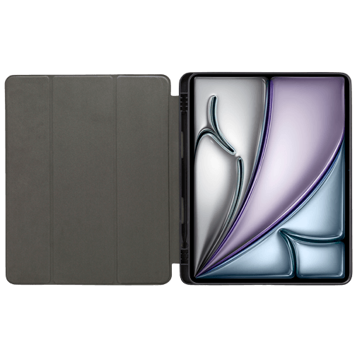 Mobilize PU-Couro Solid Folio Book Capa Preto Apple iPad Air 2024 13/2025 13/2026 13