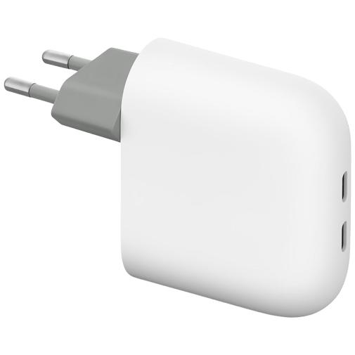 Google Flex 67W Dual USB-C Carregador Rápido Branco & Google Pixelsnap Carregador Rápido Sem Fios com Suporte Branco