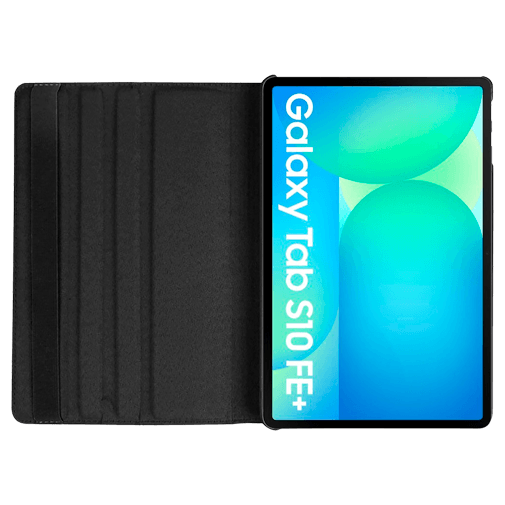 Just in Case PU-Couro Rotating 360 Book Capa Preto Samsung Galaxy Tab S10 FE+