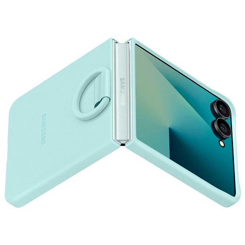 Samsung Silicone Back Cover com Anel Hortelã Samsung Galaxy Z Flip 7