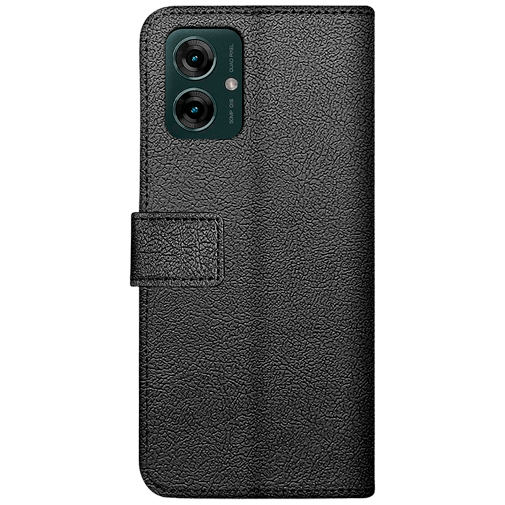 Just in Case Pu-Couro Book Capa Preto Motorola Moto G55