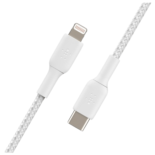 Belkin Boost Charge Lightning - USB-C Cabo Braided 1 Metro Branco