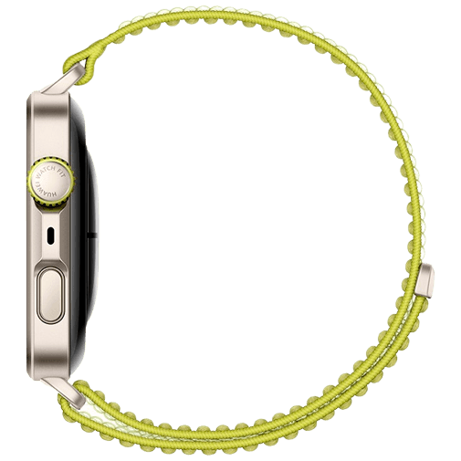 Huawei Watch Fit 4 Pro Dourado (Bracelete De Nylon Verde)
