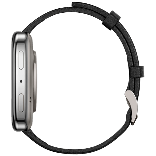 Amazfit Active 2 Square Prata (Correia De Couro Preta)