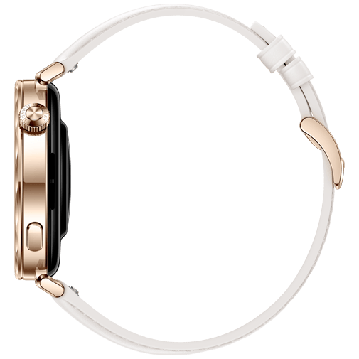 Huawei Watch GT 5 41mm Dourado (Bracelete Em Pele Branca)