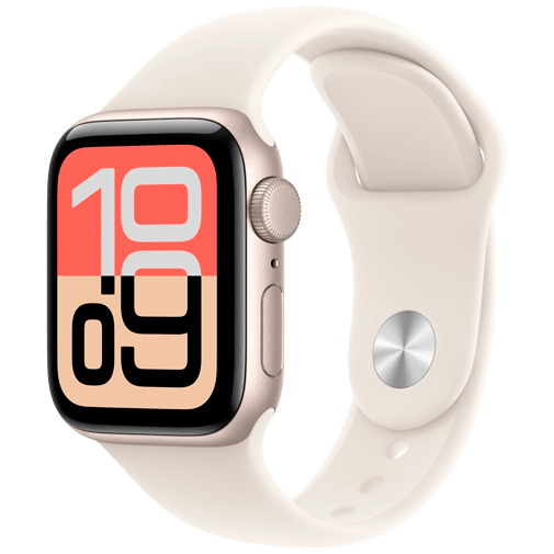 Apple Watch SE 3 40mm 5G Dourado (Bracelete De Borracha Bege S/M)