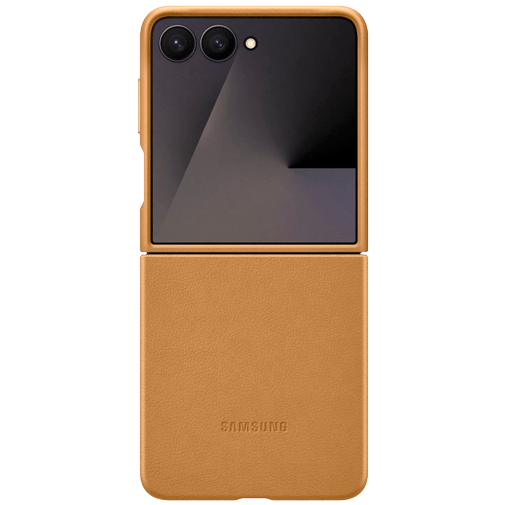Samsung Kindsuit PU-Couro Back Cover Castanho Samsung Galaxy Z Flip 7