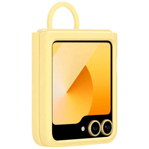Samsung Silicone Back Cover com Anel Amarelo Samsung Galaxy Z Flip 6