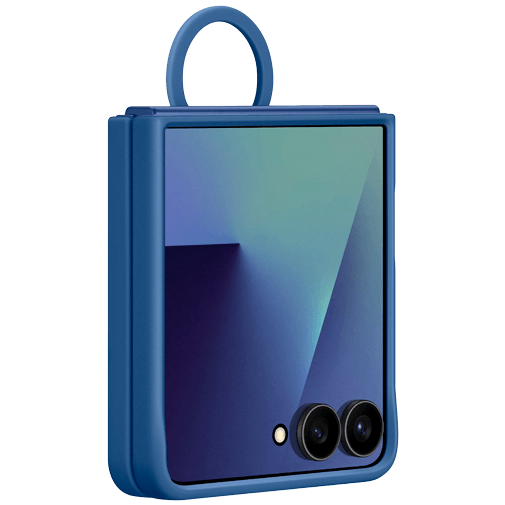 Samsung Silicone Back Cover com Anel Azul Samsung Galaxy Z Flip 7