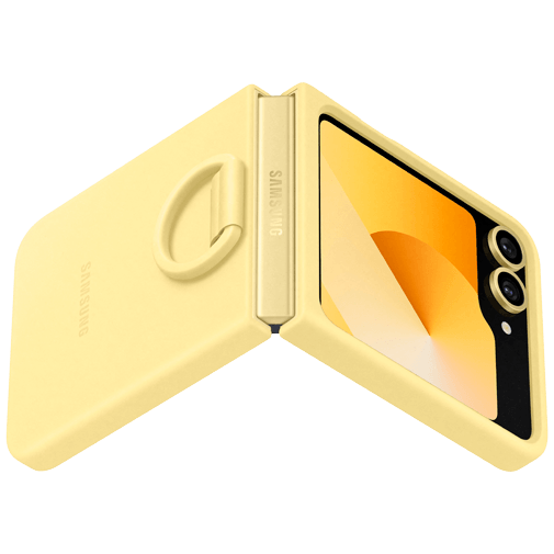Samsung Silicone Back Cover com Anel Amarelo Samsung Galaxy Z Flip 6