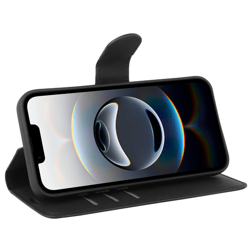 Just in Case PU-Couro Book Capa Preto Apple iPhone 16e/17e