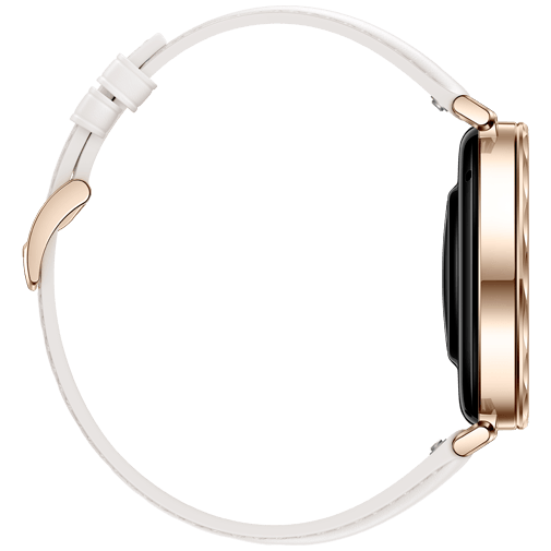 Huawei Watch GT 5 41mm Dourado (Bracelete Em Pele Branca)