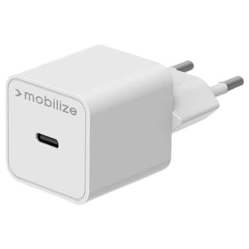 Mobilize USB-C Carregador Rápido 20W + USB-C-Lightning Cabo Branco
